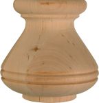 Möbelfüße aus Holz, Holzfuß antik, Möbelfuß aus Holz antik, Jugendstilfuß aus Erle, 9cm